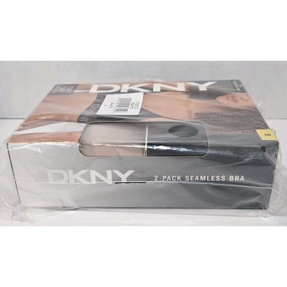 DKNY Seamless Bra 2-Pack Black/Sand Soft stretch/Adjustable / Size Small - Picture 4 of 4